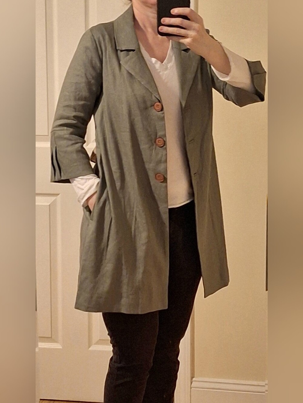 🟤CATHERINE ANDRE🟤Light Green Coat